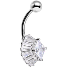 将图片加载到图库查看器，Clear Gem Big Bad Belly Ring
