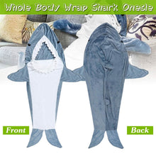 Load image into Gallery viewer, Wearable Shark Sleeping Bag Onezie with Zipper
