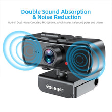 Load image into Gallery viewer, Webcam 2K Full HD Web Camera For PC Computer Laptop USB Web Cam With Microphone Autofocus WebCamera Conferencing and Video Calling
