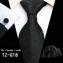 Load image into Gallery viewer, Wedding Bridegroom Floral Print Silk Necktie With Cufflinks Set Fashion High Quality Necktie Set For Men
