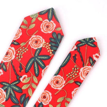 Load image into Gallery viewer, Wedding Men Floral Tie Skinny Cotton Casual Neck Tie Elegant Neckties Flower Print Fashionable Design
