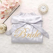 Load image into Gallery viewer, Wedding Satin Bride Robe Elegant Golden Bridesmaid Casual Short Women Nightwear Comfortable Sleepwear
