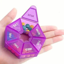 将图片加载到图库查看器，Weekly Rainbow Pill Box - 7-Grid Thickened Pill Storage Box
