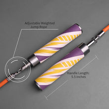Load image into Gallery viewer, Weighted Jump Rope 8MM Skip Rope Non-Slip PU Power Handles PVC Adjustable Heavy Skipping Rope Non-Slip PU Handles Adjustable Heavy Jump Rope With Ball-Bearing Great For Build Muscle Improve Power Workout Fitness
