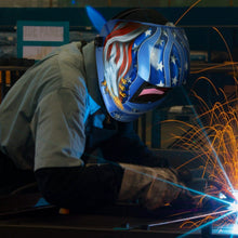 Load image into Gallery viewer, Welding Helmet Solar Powered Auto Darkening Hood with Adjustable Wide Shade
