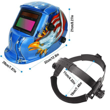 Load image into Gallery viewer, Welding Helmet Solar Powered Auto Darkening Hood with Adjustable Wide Shade
