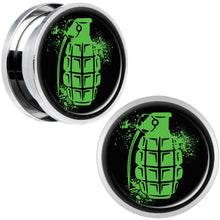 Load image into Gallery viewer, Green Grenade Steel Screw Fit Plug Set 18mm
