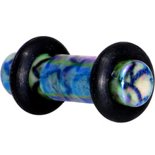 Load image into Gallery viewer, Green Blue Acrylic Mermaid Scale Straight Plug Set 14G to 8G
