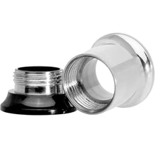 Load image into Gallery viewer, Steel Black Two Tone Screw Fit Tunnel Plug Set 3mm to 16mm
