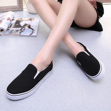 Load image into Gallery viewer, White Couple Canvas Women Espadrilles Shoes Womens Flats Women Running Breathable White Casual Slip On Flats Comfortable Walking Casual Simple Espadrilles
