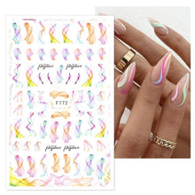 Load image into Gallery viewer, White Embossed Flower Lace 5D Sticker Decal Wedding Nail Art Designs Floral Flower Transfer Decal  Geometry  3D Wave Design Decoration for Women Girls Tape Nail Art Stickers Decal Decoration Geometry Transfer Decals Nail Art Decorations Decoration Decal
