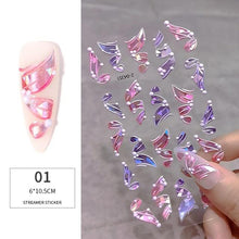 Load image into Gallery viewer, White Embossed Flower Lace 5D Sticker Decal Wedding Nail Art Designs Floral Flower Transfer Decal  Geometry  3D Wave Design Decoration for Women Girls Tape Nail Art Stickers Decal Decoration Geometry Transfer Decals Nail Art Decorations Decoration Decal
