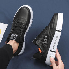将图片加载到图库查看器，White Leather Sneakers For Men Breathable Casual Walking Sports Running Shoes Outdoor Travel Fitness Sneakers Comfortable Casual Shoes Outdoor Men Sneakers
