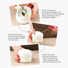 Load image into Gallery viewer, White Mini Multifunctional Kitchen Accessories Vegetable Press Manual Puller Cutting And Stirring Kitchen Gadgets Masher
