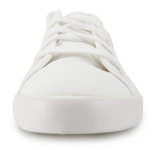 将图片加载到图库查看器，White Summer Womens Sneakers Trainers White Leather Canvas Shoes Tenis Classic Casual Cotton Slip On Canvas Comfortable Walking Flats Sneakers
