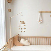 Load image into Gallery viewer, Wind Chime With Wooden Pendant Kids Room Decoration Wall Hanging Ornaments Clouds and Stars Sooth Pendant Toy  Nursery Decoration Gift for Newborn Boys and Girls
