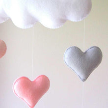 Load image into Gallery viewer, Wind Chimes Handmade Cloud Felt Love Pendant Baby Children Cloud Bed Bell Mobile Crib Jewelry Creative Pendant  Bedroom Loving Ceiling Hanging Heart Decor Girls Wind Chime Nursery Decoration
