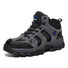 将图片加载到图库查看器，Winter Ankle Boots Mens Snow Warm Fur Leather Hiking Boots Outdoor Hunting Men's Work Warm Hiking Boots High Top Winter Outdoor Walking Lace Up Anti-Slip Breathable Ankle Booties For Mens
