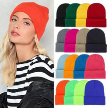 Load image into Gallery viewer, Winter Beanie Hats For Men And Women One Size Beanies Knitted Solid Cool Hat Girls Autumn Female Beanie Warm Comfortable Soft Casual Cap For Cold Weather
