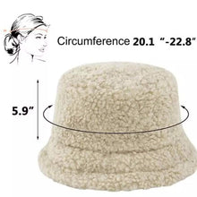 Load image into Gallery viewer, Winter Bucket Hat Women Warm Hats Vintage Faux Fur Fisherman Cap
