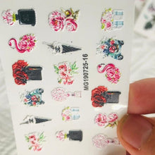 Load image into Gallery viewer, Winter Christmas Acrylic Engraved Nail Sticker Colorful Snow Design Decals Nail Water Slide Decals Nail Art Stickers Decals Christmas Snowflake Bronzing Christmas Slider Nail Art 3D Decals Decoration  Decals Snowflakes Elk Bear Christmas Xmas Stickers
