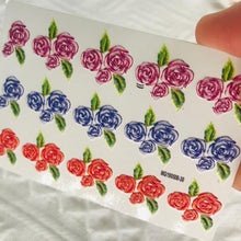 Load image into Gallery viewer, Winter Christmas Acrylic Engraved Nail Sticker Colorful Snow Design Decals Nail Water Slide Decals Nail Art Stickers Decals Christmas Snowflake Bronzing Christmas Slider Nail Art 3D Decals Decoration  Decals Snowflakes Elk Bear Christmas Xmas Stickers
