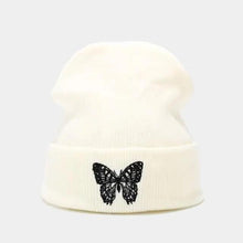Load image into Gallery viewer, Winter Comfortable Butterfly Warm Caps Soft Elastic Outdoor Elegant Cap For Women And Men Stretchy Cold Weather Caps
