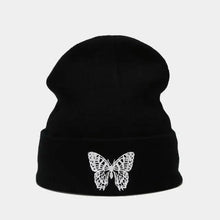 Load image into Gallery viewer, Winter Comfortable Butterfly Warm Caps Soft Elastic Outdoor Elegant Cap For Women And Men Stretchy Cold Weather Caps
