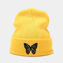 Load image into Gallery viewer, Winter Comfortable Butterfly Warm Caps Soft Elastic Outdoor Elegant Cap For Women And Men Stretchy Cold Weather Caps
