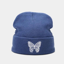 Load image into Gallery viewer, Winter Comfortable Butterfly Warm Caps Soft Elastic Outdoor Elegant Cap For Women And Men Stretchy Cold Weather Caps
