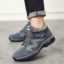 将图片加载到图库查看器，Winter Elegant Unisex Boots With Fur Warm Leather Snow Boots Winter Work Casual Shoes High Top Rubber Ankle Boots Leather Platform Fashion Luxury Boots Non-Slip Hiking Boots
