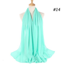 将图片加载到图库查看器，Winter Fashion Long Solid Color Soft Muslim Bubble Chiffon Hijab Scarf Shawls Hijab Elegant Scarf Wrap Lightweight Islamic Head Wear Escharpe Shawls Headband Wraps Lightweight Head Scarves Ladies Hijabs For  Women
