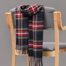 Load image into Gallery viewer, Winter Fashion Outdoor Plaid Soft Scarf Unisex Shawl Scarfs Warm Lightweight Wrap Muffler Elegant Cashmere Hijab Stylish Scarf Tassels For Women Men 185*35cm
