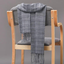 Load image into Gallery viewer, Winter Fashion Outdoor Plaid Soft Scarf Unisex Shawl Scarfs Warm Lightweight Wrap Muffler Elegant Cashmere Hijab Stylish Scarf Tassels For Women Men 185*35cm
