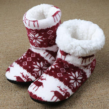 Load image into Gallery viewer, Winter Fur Slippers Women Warm House Slippers Plush Flip Flops Christmas Cotton Indoor Home Shoes Comfort Warm Fluffy Faux Fur Slipper Boots Soft Memory Foam Ankle Booties
