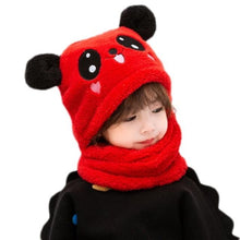 将图片加载到图库查看器，Winter Hat Warm Winter Fashion Adult Kids Winter Fuzzy Plush Balaclava Hat Cartoon Panda Rabbit Windproof Full Cover Earflap Hood Cap Neck Warmer Scarf Fleece Balaclava Hood Ski Mask Cold Weather Face Mask Neck Warmer Winter Nose Warmer
