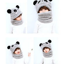 将图片加载到图库查看器，Winter Hat Warm Winter Fashion Adult Kids Winter Fuzzy Plush Balaclava Hat Cartoon Panda Rabbit Windproof Full Cover Earflap Hood Cap Neck Warmer Scarf Fleece Balaclava Hood Ski Mask Cold Weather Face Mask Neck Warmer Winter Nose Warmer
