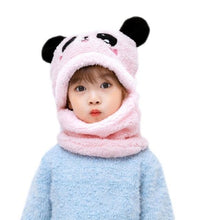 将图片加载到图库查看器，Winter Hat Warm Winter Fashion Adult Kids Winter Fuzzy Plush Balaclava Hat Cartoon Panda Rabbit Windproof Full Cover Earflap Hood Cap Neck Warmer Scarf Fleece Balaclava Hood Ski Mask Cold Weather Face Mask Neck Warmer Winter Nose Warmer
