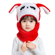 将图片加载到图库查看器，Winter Hat Warm Winter Fashion Adult Kids Winter Fuzzy Plush Balaclava Hat Cartoon Panda Rabbit Windproof Full Cover Earflap Hood Cap Neck Warmer Scarf Fleece Balaclava Hood Ski Mask Cold Weather Face Mask Neck Warmer Winter Nose Warmer
