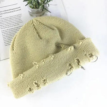 将图片加载到图库查看器，Winter Hat Women Knitted Fashion Warm Thick Hat Autumn Hip Hop Hole Beanies Unisex Basic Cap For Both Men Women Knitted Beanies Fashion Warm Hat
