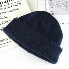 将图片加载到图库查看器，Winter Hat Women Knitted Fashion Warm Thick Hat Autumn Hip Hop Hole Beanies Unisex Basic Cap For Both Men Women Knitted Beanies Fashion Warm Hat
