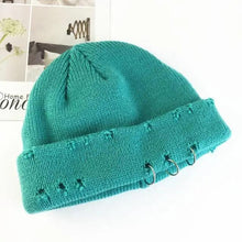 将图片加载到图库查看器，Winter Hat Women Knitted Fashion Warm Thick Hat Autumn Hip Hop Hole Beanies Unisex Basic Cap For Both Men Women Knitted Beanies Fashion Warm Hat
