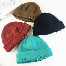 将图片加载到图库查看器，Winter Hat Women Knitted Fashion Warm Thick Hat Autumn Hip Hop Hole Beanies Unisex Basic Cap For Both Men Women Knitted Beanies Fashion Warm Hat

