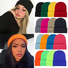 将图片加载到图库查看器，Winter Hats for Women Men New Beanies Knitted Solid Cool Hat Girls Autumn Female Beanie Warm Casual Cap For Winter Comfortable Soft Daily Slouchy Beanies Stylish Cool Hats For Girls And Boys
