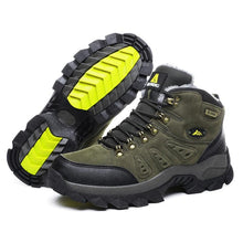 Load image into Gallery viewer, Winter Hiking Shoes Mens Boots Warm Snow Outdoor Sport Combat Boots High Top Non-slip Ankle Boots Winter Warm Outdoor Walking Lace Up Anti-Slip Breathable Ankle Booties Casual Outdoor Shoes
