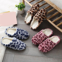 将图片加载到图库查看器，Winter Home Slippers Women Cotton Shoes Soft Plush Indoor Slippers Shoes For Women Men Couple Warm Fur Slippers Cute Comfy Fuzzy Knitted Memory Foam Slip On House Slippers
