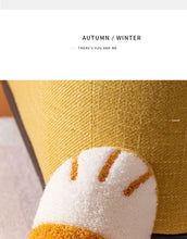 Load image into Gallery viewer, Winter Indoor Cotton Shoes Cute Cat Paw Women Furry Slides Plus Velvet Warm Soft Slippers Cotton Cloth Sippers Women's Elegant Fur Slippers House Shoes For Women
