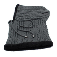 将图片加载到图库查看器，Winter Knitted Hat Beanie Men Beany Skellies Beanies Winter Hats For Women Men Caps Gorgas Bonnet Mask Brand Hats Hooded Cowl Neckerchief with Drawstring Soft Balaclava Pullover Knitted Beanie for Adults Men Women Ski Caps
