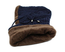 将图片加载到图库查看器，Winter Knitted Hat Beanie Men Beany Skellies Beanies Winter Hats For Women Men Caps Gorgas Bonnet Mask Brand Hats Hooded Cowl Neckerchief with Drawstring Soft Balaclava Pullover Knitted Beanie for Adults Men Women Ski Caps

