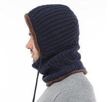 将图片加载到图库查看器，Winter Knitted Hat Beanie Men Beany Skellies Beanies Winter Hats For Women Men Caps Gorgas Bonnet Mask Brand Hats Hooded Cowl Neckerchief with Drawstring Soft Balaclava Pullover Knitted Beanie for Adults Men Women Ski Caps

